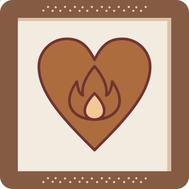 Tutku web simgesi basit illüstrasyon