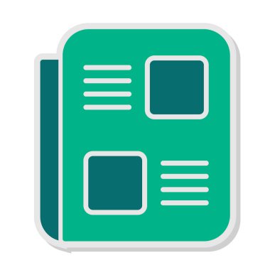 Bir gazete simgesinin vektör illüstrasyonu