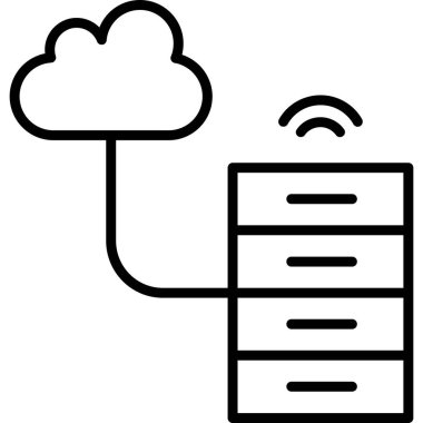 Büyük Veri vektör simgesi, basit illüstrasyon                  