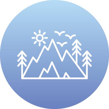 dağ simgesinin vektör illüstrasyonu