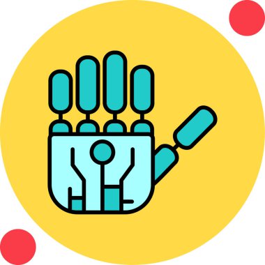 Modern Robotik El simgesinin vektör çizimi           