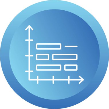 Gantt Grafik Ağ simgesi, vektör illüstrasyonu