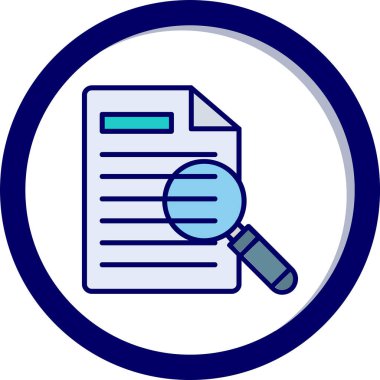 Yazılı kayıtlar ve büyüteçle filoloji kavramı, düz stil vektör illüstrasyonu