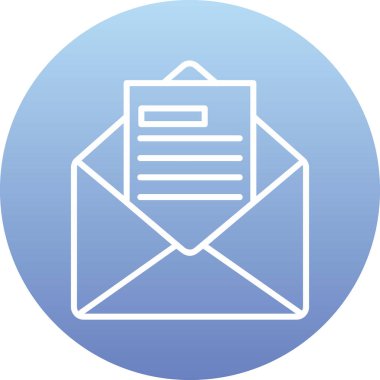 E- posta İş Teklif simgesi vektör illüstrasyonu