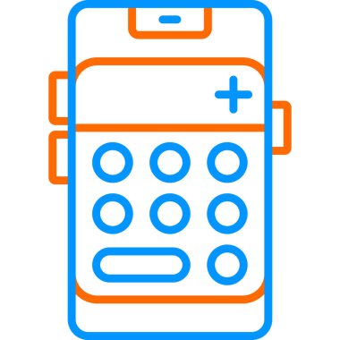 Hesap makinesi. Web simgesi basit illüstrasyon 