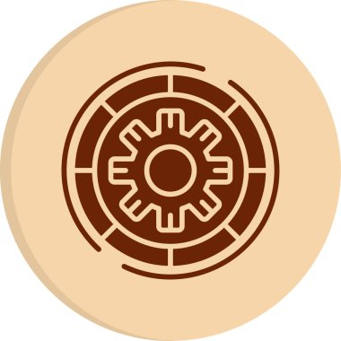 Görev yerine getirilen simge vektör illüstrasyonu         