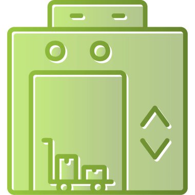 Asansör simgesi, vektör illüstrasyonu basit tasarım