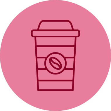 Kahve Kupası web simgesi, vektör çizim 