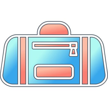 Spor çantası simgesi, vektör illüstrasyonu