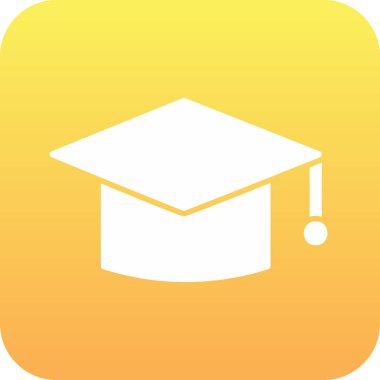 mezuniyet şapkası, web simgesi basit illüstrasyon