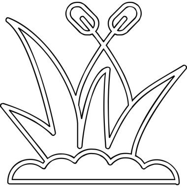 Çiçekli bitki. Web simgesi basit illüstrasyon 