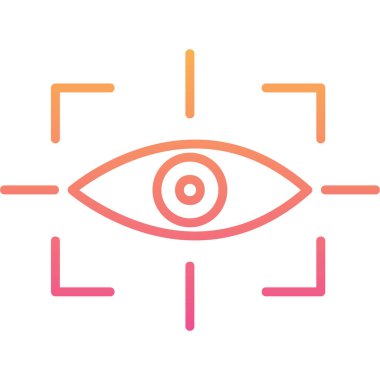 vizyon web simgesi, vektör illüstrasyonu 