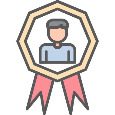 Ayın Çalışanı simgesinin vektör illüstrasyonu