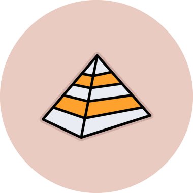 Piramit ağ simgesi vektör illüstrasyonu