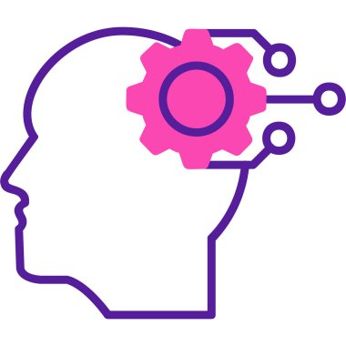 Düşünüyorum. Web simgesi basit illüstrasyon           