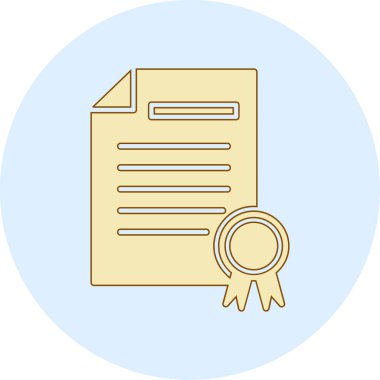 Sertifika. Web simgesi basit tasarım