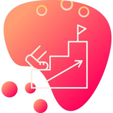 Adımlar web simgesinin vektör illüstrasyonu