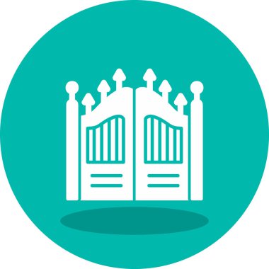 Kapı. Web simgesi basit illüstrasyon