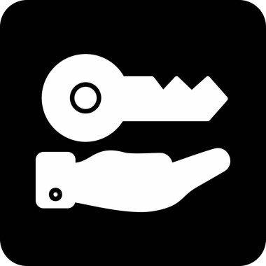 anahtar simgesi, vektör illüstrasyonu basit tasarım