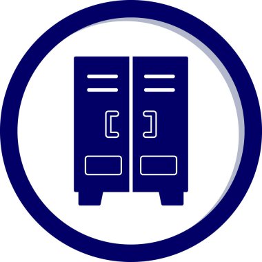 Dolap. Web simgesi basit illüstrasyon  