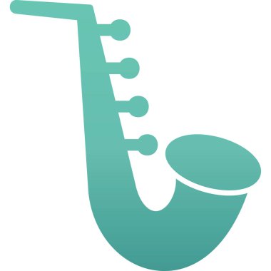 Saksafon. Web simgesi basit tasarım 