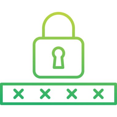 kilit düz simge vektör çizim