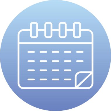 Takvim simgesi, vektör illüstrasyonu basit tasarım