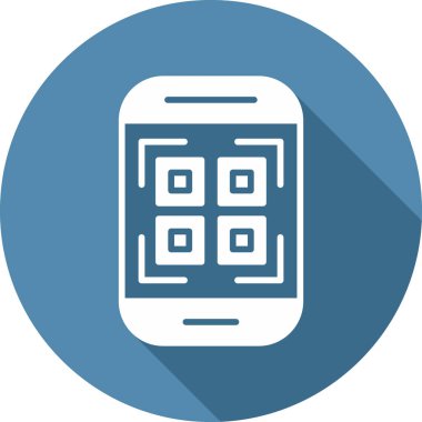 Cep Telefonu Web simgesi vektör illüstrasyonu