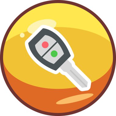 araba anahtarı vektör illüstrasyonu