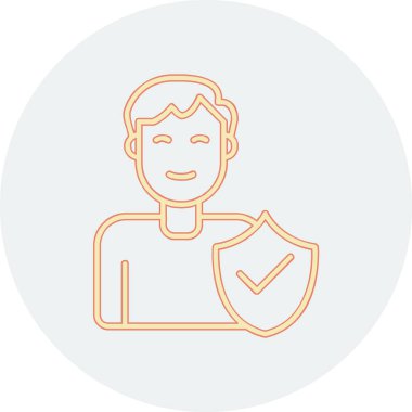 Bir Güven Adamı simgesinin vektör illüstrasyonu  