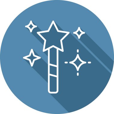 Sihirli değnek simgesinin vektör çizimi