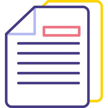 Belgeler. Web simgesi basit illüstrasyon