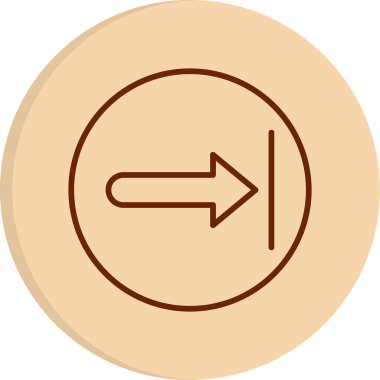 Sağ ok web simgesi, vektör çizim