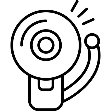 Yangın Alarmı simgesinin vektör çizimi         