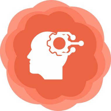 Düşünüyorum. Web simgesi basit illüstrasyon           