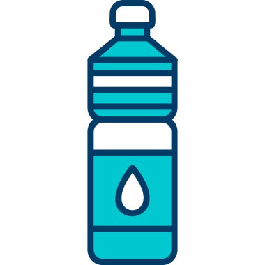 Su şişesi. Web simgesi basit illüstrasyon