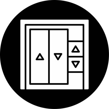 Asansör web simgesi, vektör illüstrasyonu