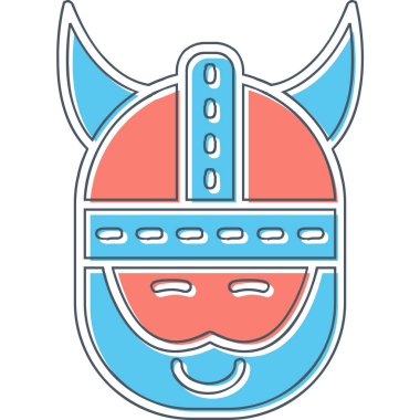 Viking simgesi, vektör illüstrasyonu basit tasarım