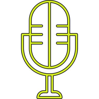 Retro mikrofonun vektör illüstrasyonu