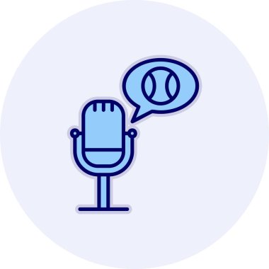 Sport Podcast ikon vektör çizimi 