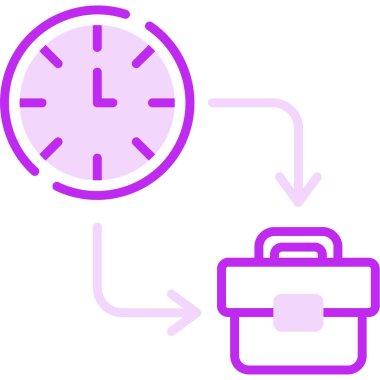 Çalışma Zamanlaması simgesi, vektör illüstrasyonu