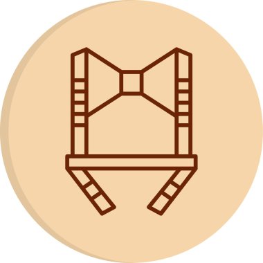 Koşum ikonu, vektör illüstrasyonu basit tasarım