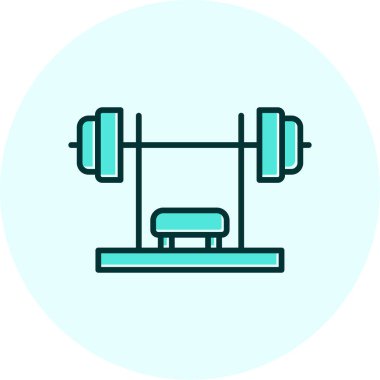 Bench Press simge vektör illüstrasyon tasarımı 