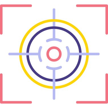 Hedef. Web simgesi basit illüstrasyon