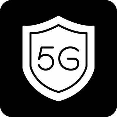 5g İnternet koruma simgesi, vektör illüstrasyonu