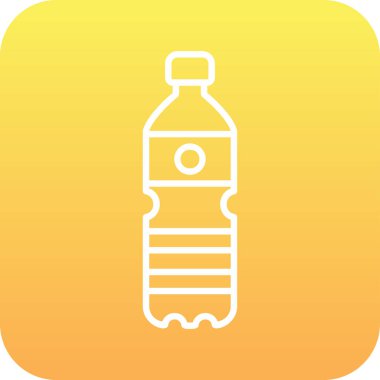 Su şişesi. Web simgesi basit illüstrasyon