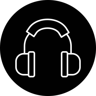 Kulaklık. Web simgesi basit illüstrasyon 