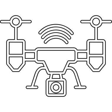 Drone simgesi vektör illüstrasyon tasarımı