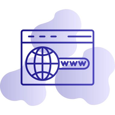 İnternet web simgesi basit vektör illüstrasyonu 