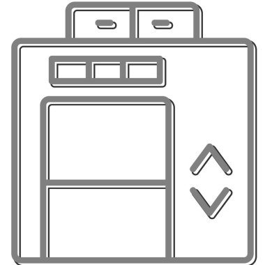 Asansör web simgesi, vektör illüstrasyonu